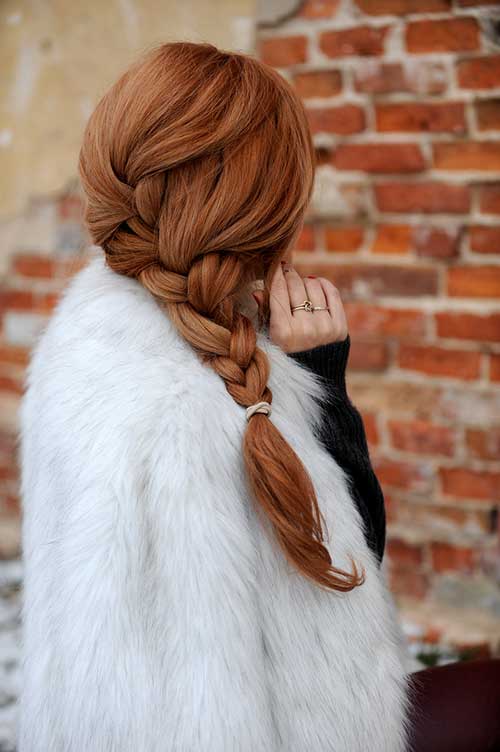 Ginger Long Hair with Braid