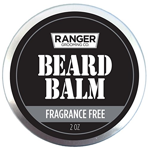 Fragrance Free Beard Balm, 100% Pure Natural Organic Leave in Conditioner with Natural Oils for...