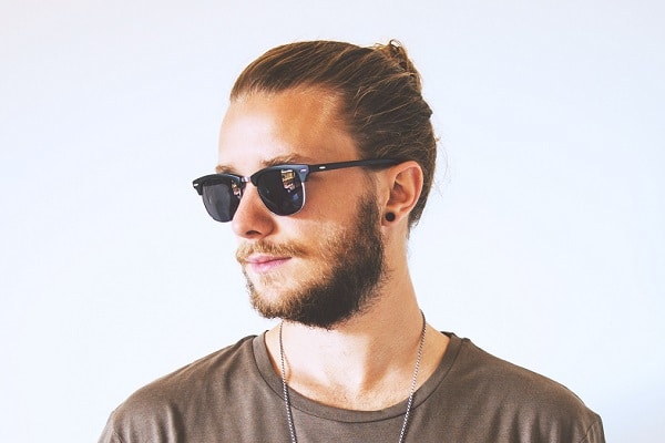 hipster haircut man bun top knot