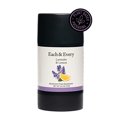 Each & Every Natural Aluminum-Free Deodorant for Sensitive Skin with Essential Oils, Plant-Based...