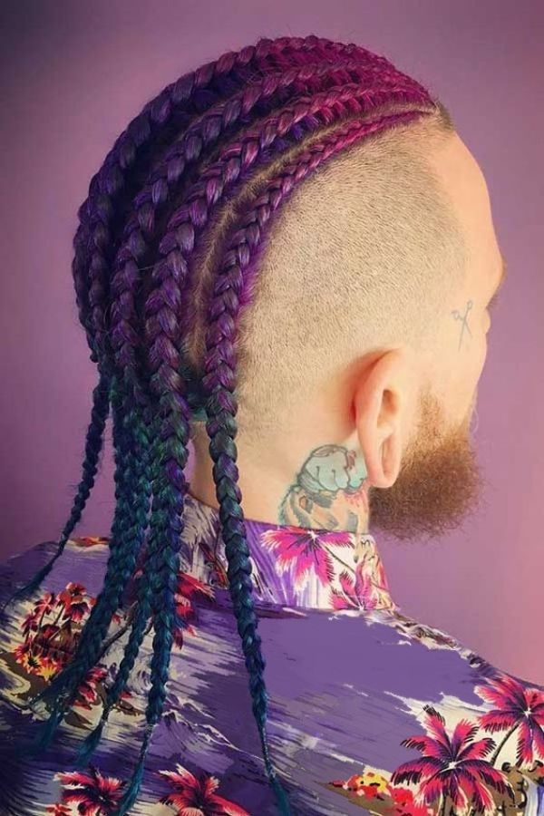 Purple Cornrows