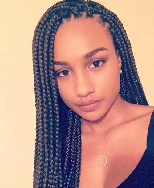 Long Individual Braids Hairstyles