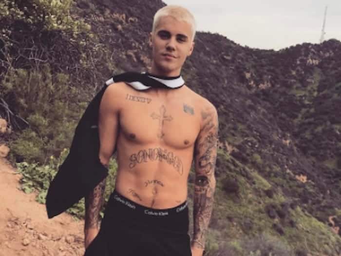 Justin Beiber 2017 Blonde Hairstyle