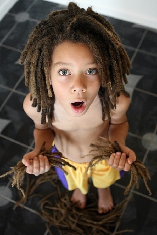 Twisted Long 'Fro Boy Haircut