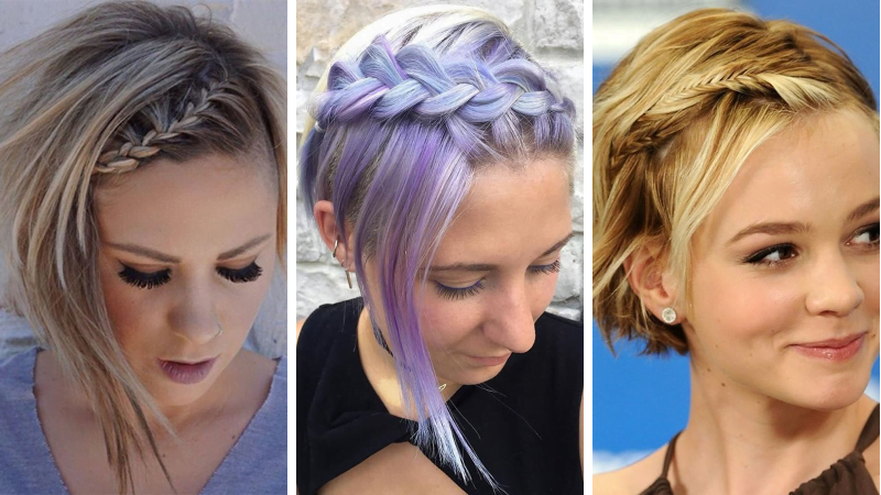 Trendy short hair braid