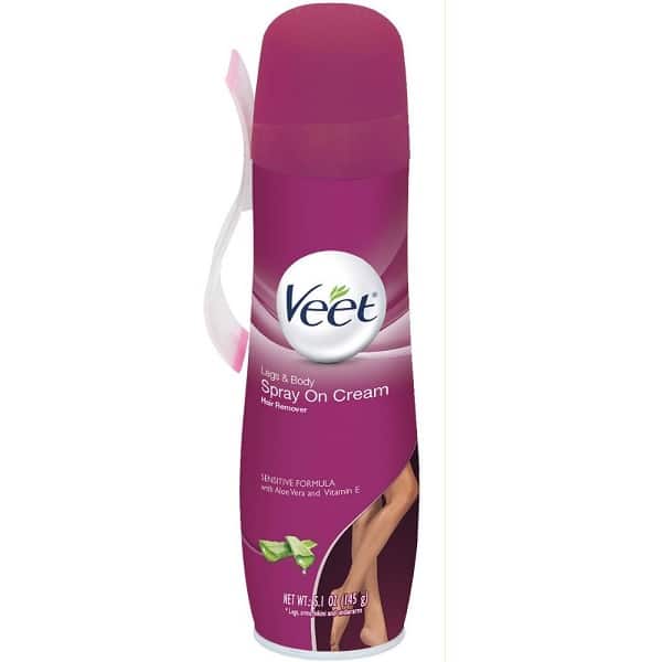 Veet Spray On Hair Remover Cream Sensitive Formula 5.1 Ounce