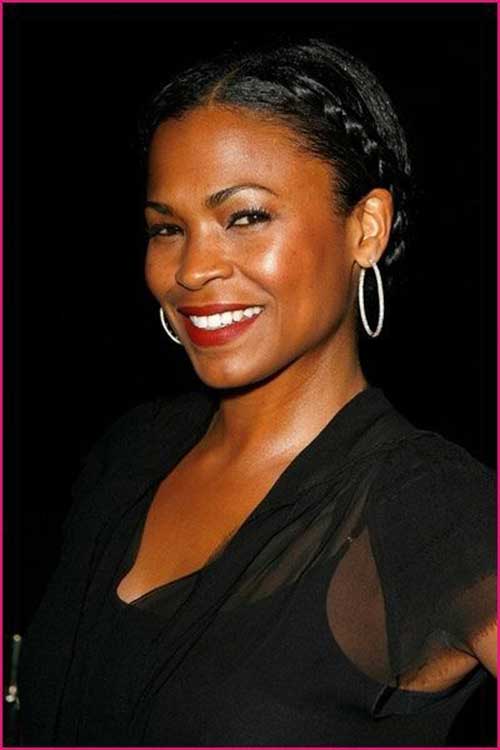 Nia Long French Braids Bun