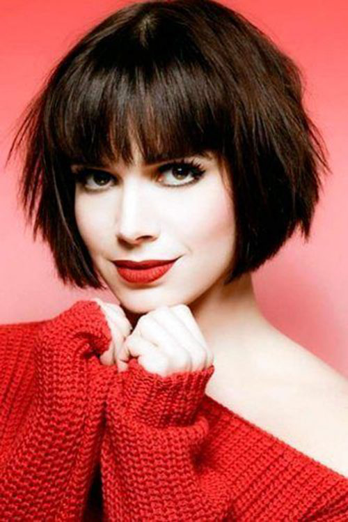 Short Layered Bob With Bangs