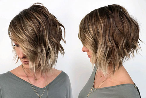 Short Layered Bob With Side Bangs