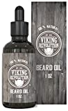 Viking Revolution Beard Oil Conditioner - All Natural Unscented Argan & Jojoba Oils – Softens, Smooths & Strengthens Beard Growth – Grooming Beard and Mustache Maintenance Treatment, 1 Pack