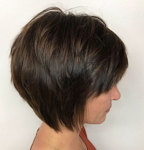 Short Layered Bob With Bangs