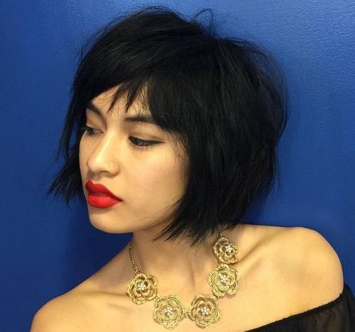 Short Layered Bob With Bangs