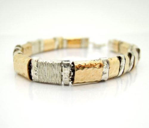 Gold And Sterling Silver Mens Bracelets