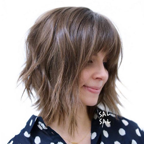 Short Layered Bob With Bangs