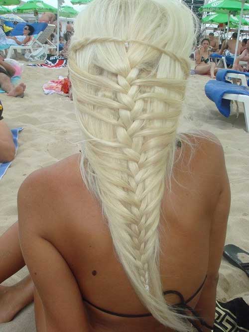 Khaleesi Style Blonde Braid