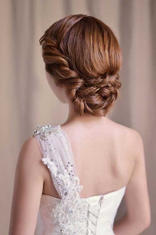 Nice Ginger Braided Updo Wedding