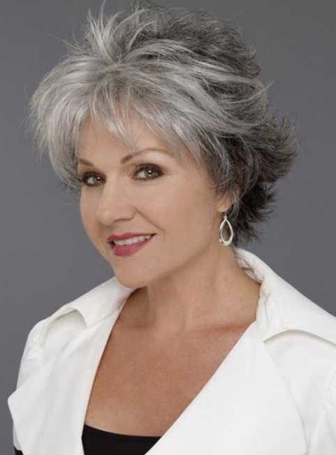 Hairstyles for women over 40 short grey hair 2016-2017