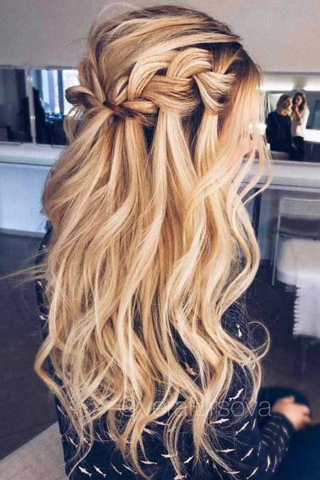 Waterfall, Curls, Wedding