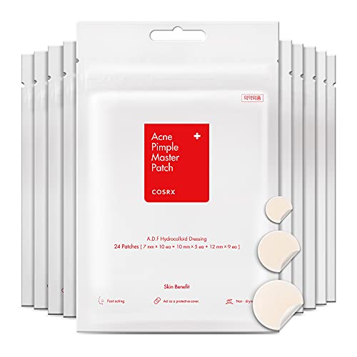 COSRX Acne Pimple Patch (240 counts) Absorbing Hydrocolloid Original 3 Size Patches for Blemishes...