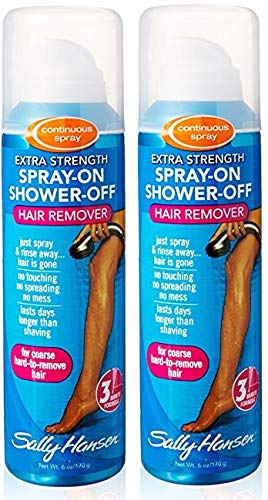 Sally Hansen Extra Strength Spray-On Shower-Off Hair Remover, 2 Pack