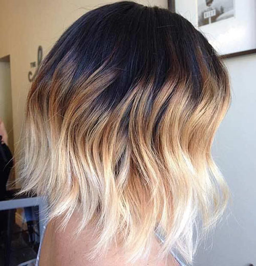 Brown To Blonde Ombre Short Hair