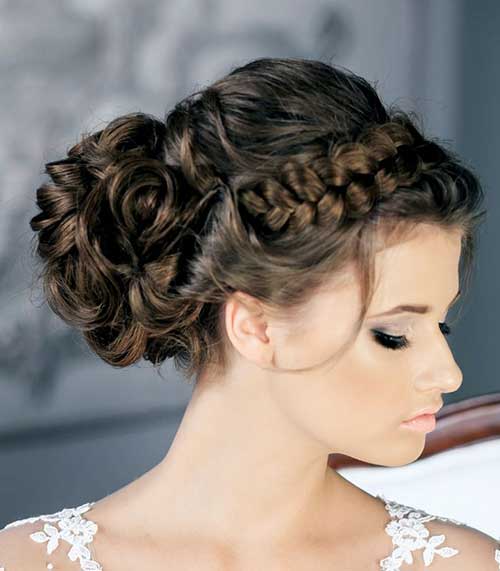 Lovely Bun with Braids on Top Hairstyles