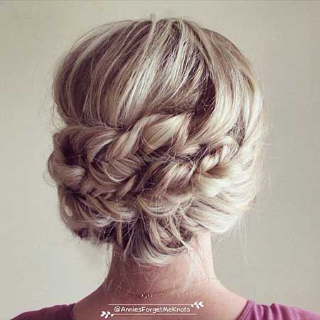 Grad, Fishtail, Updo, Wedding