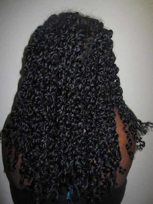 Black Girl with Long Twisted Hairstyles