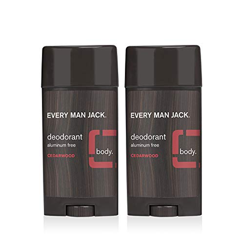 Every Man Jack Deodorant - Cedarwood | 3-ounce Twin Pack - 2 Sticks Included | Naturally Derived,...