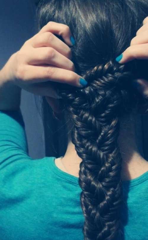 Nice Thick Braid Dark Long Hair