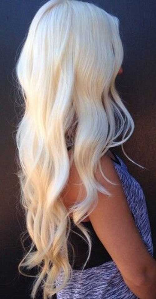 Platinum Blonde Hairstyles with Waves