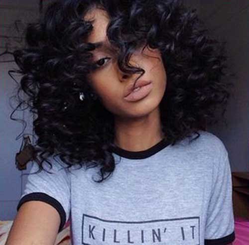 Short Curly Natural Black Hair