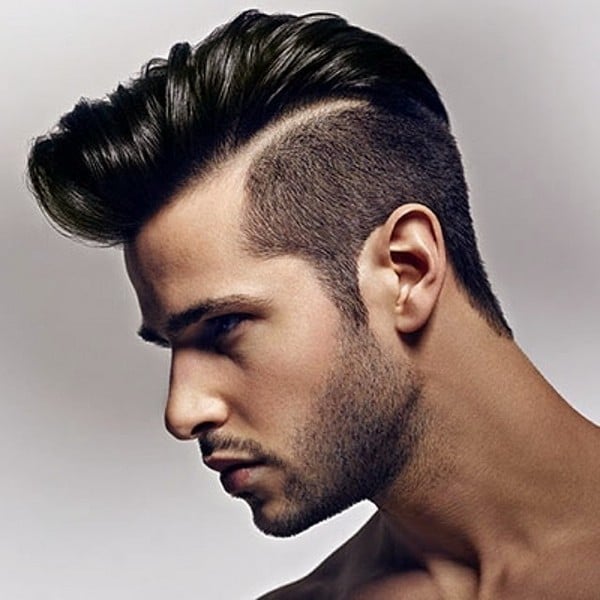 blown back hairstyle men