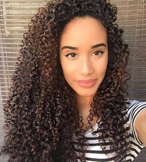 Long Natural Curly Hairstyles-19