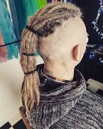 Heavy Dreadlocks Viking Haircut