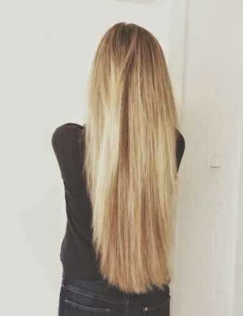 Long and Straight Blonde Hairstyles