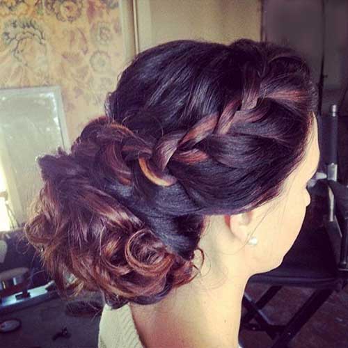 Braided Brown Hair Updos for Long Hairstyles