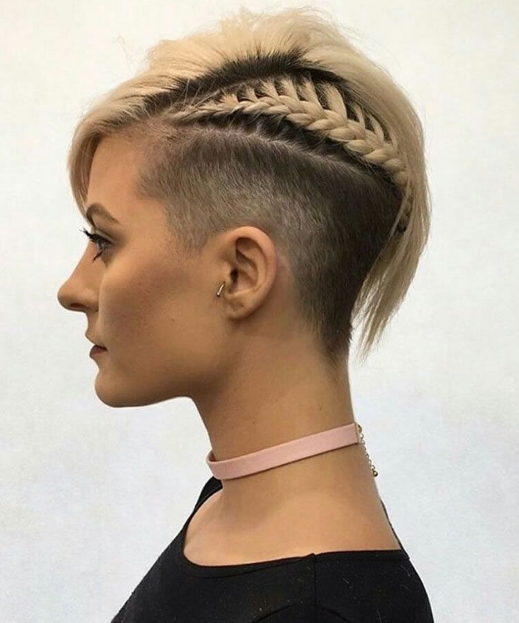 short hair braid