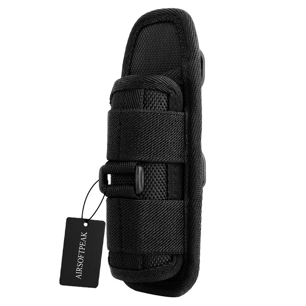 AIRSOFTPEAK Tactical Flashlight Pouch Holster Carry Case Holder