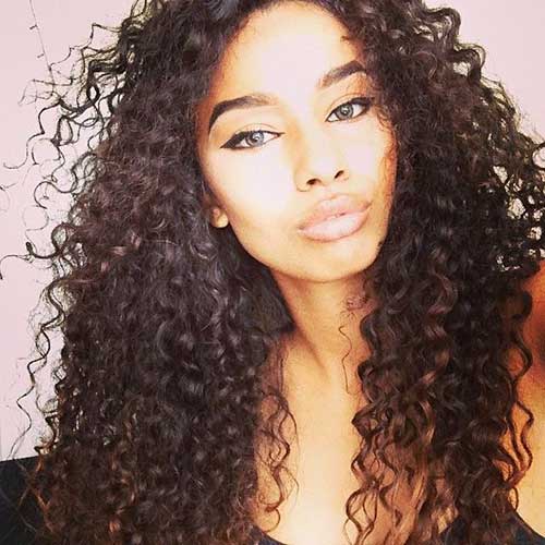 Long Natural Curly Hairstyles-22