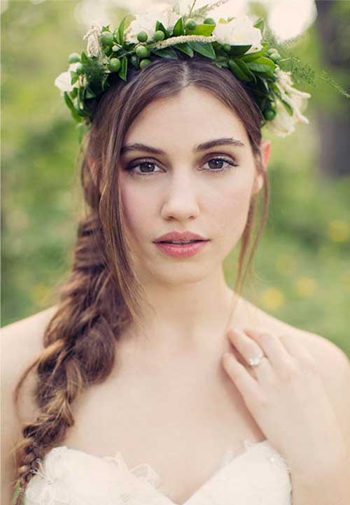 Wedding Hairstyles One Side Braided