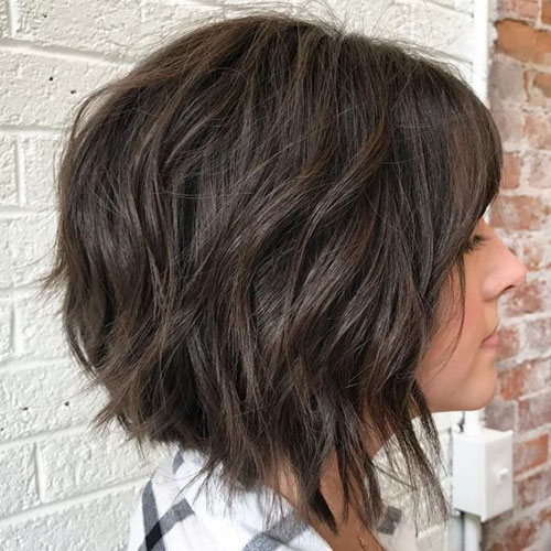 Short Layered Bob Hairstyles With Bangs