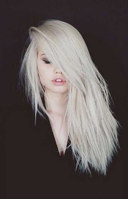 Long Platinum Blonde Hair