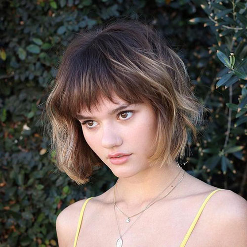 Short Layered Bob Haircuts With Bangs