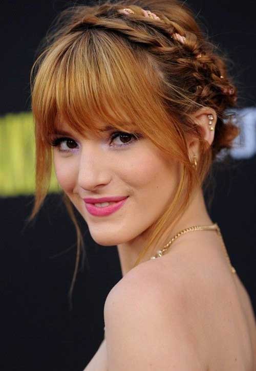 Latest Braided Updo with Bangs