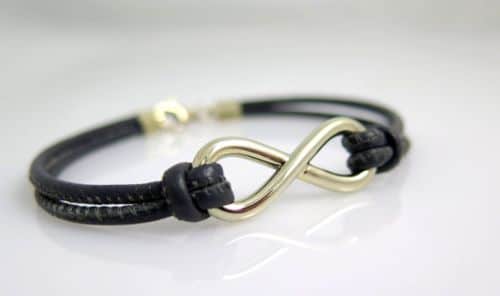 Mens Bracelets Leather And Gold