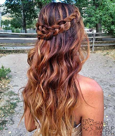 Boho, Updo, Waterfall, Long, Curls