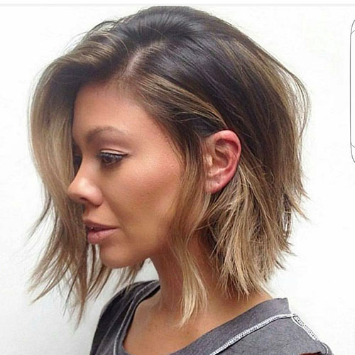 Short Layered Bob With Side Bangs