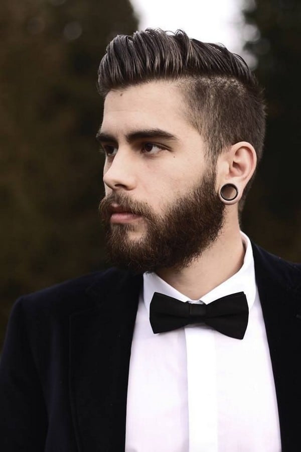 undercut hairstyle stylish pompadour