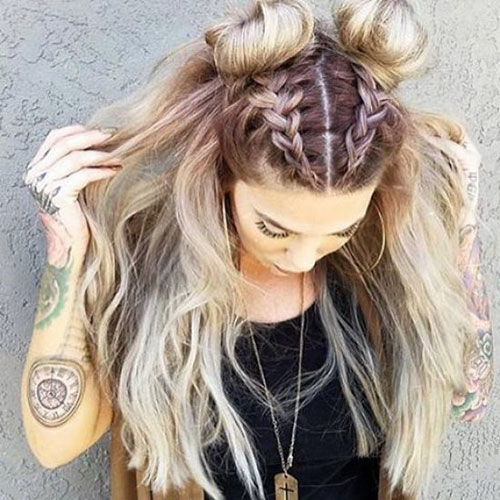 Braided Hair In A Bun